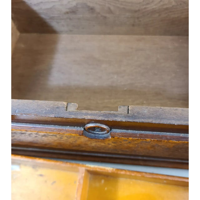 Brown Antique Victorian Walnut Burl Wood Storage Box Removable Compartment Tray For Sale - Image 8 of 12