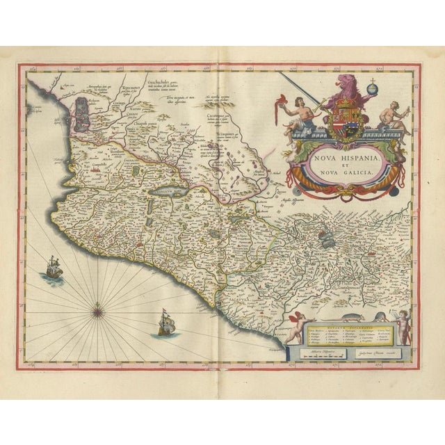 17th Century Antique Mexico Map from Blaeu, 1642 For Sale - Image 5 of 11