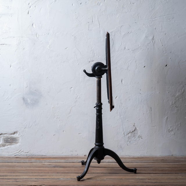 Keuffel & Esser Cast Iron & Oak Drafting Table, 1920s For Sale - Image 12 of 16