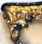 Wood Antique Hand-Carved Gilt Wood Console - Wall Mount - Faux Marble Top For Sale - Image 7 of 12