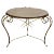 Gilt Metal Table and Gold Leaf Glass Top For Sale
