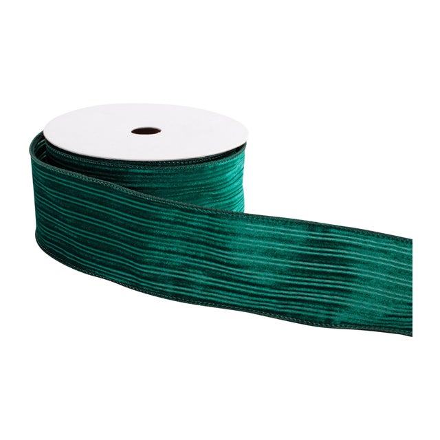 Rich, classic, and endlessly versatile, this Emerald Green Textured Wired Ribbon is a must-have for elevated seasonal...