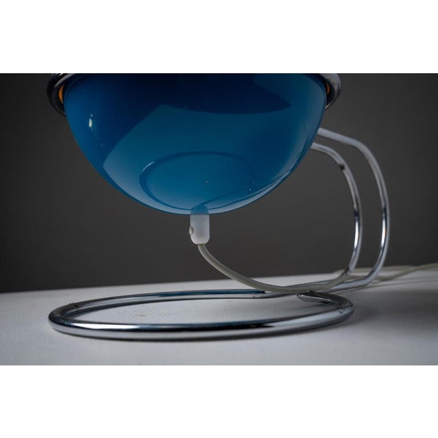 Blue and Chrome Formland Table Lamp by Sidse Werner and Leif Alring for Fog & Mørup, 1970s For Sale - Image 3 of 9