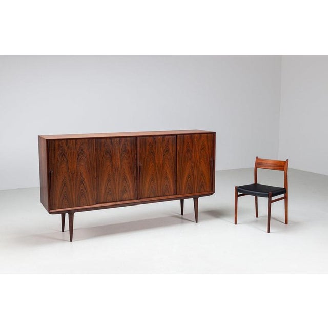 Brown Model 19 Highboard in Rosewood by Gunni Omann for Omann Jun, Denmark, 1960 For Sale - Image 8 of 18