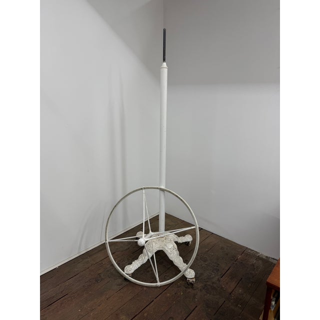 Norwich Nickle and Brass Industrial Revolving Clothing Rack, Norwich Ct For Sale - Image 17 of 17