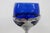 Blue Mid 20th Century Farber Bros Art Deco Liquor Cocktail Glass 1920s Cobalt Blue and Chrome For Sale - Image 8 of 12