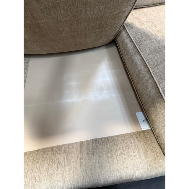 Gold Restoration Hardware Double Chaise Lounge Sectional For Sale - Image 8 of 12