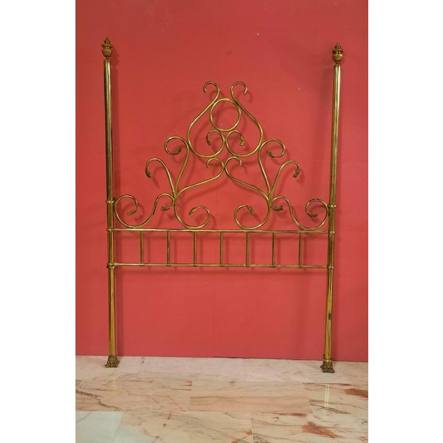 Antique Brass Headboard, 1930 For Sale - Image 14 of 14