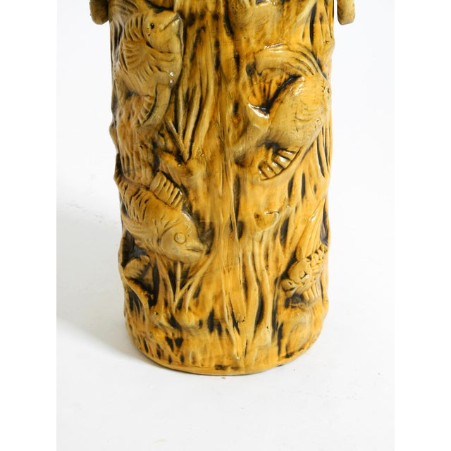 Large Mid-Century Modern Glazed Ceramic Floor Vase with Maritime Fish and Starfish Motifs, 1960s For Sale - Image 11 of 18
