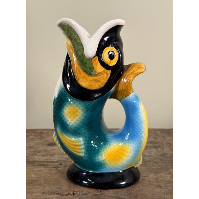 English Royal Winton 1950s Gurgling Fish Jug Made in England For Sale - Image 3 of 7