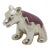 Vintage Italian Handmade Genuine Sterling Silver Enameled Bear Cub Figurine Ottaviani Rome 925 Animal Miniature Cabinet Curiosity Rare Decor For Sale