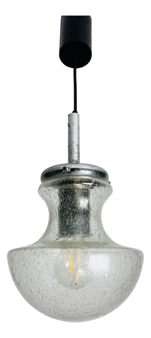 Glass Pendant Lamp by Doria, 1960s, Germany