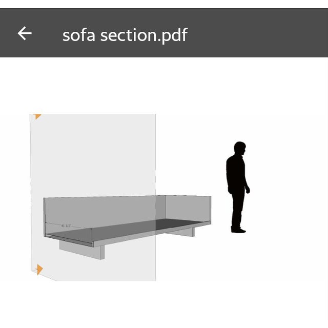 This substantial piece was custom made in a millwork shop in Miami, FL. The design was inspired by Milo Baughman and his...