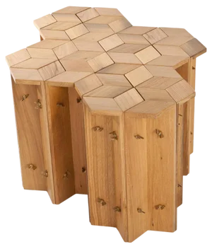 Mike Stools in Oak by Fred&Juul, Set of 4
