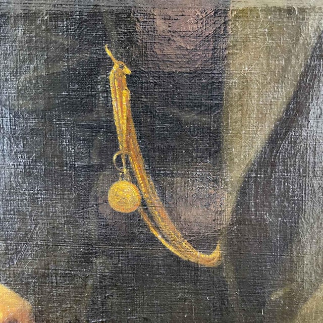 Giuseppe Penuti, Portrait of a Man with a Pointer, 1868, Oil on Canvas For Sale - Image 4 of 11