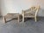 Mid-Century Modern 1980’s Michael Taylor–Style Whitewashed Wood Lounge Chair With Ottoman For Sale - Image 3 of 12