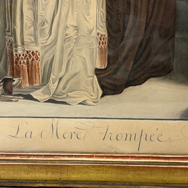 18th Century Matching Pair of Late 18th Century Desnoyer Artwork: French Color Engravings Framed in Period Gold Leaf Frames For Sale - Image 5 of 15