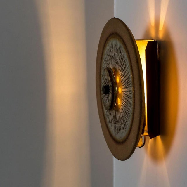 Round Ceramic Wall Light from Axella, 1970 For Sale - Image 10 of 15