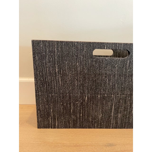 Store your reading supplies in style with the Bruges magazine rack. The charcoal faux silk finish will add sophistication...