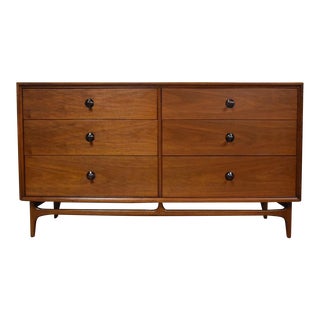 Mid-Century Walnut & Rosewood Dresser For Sale