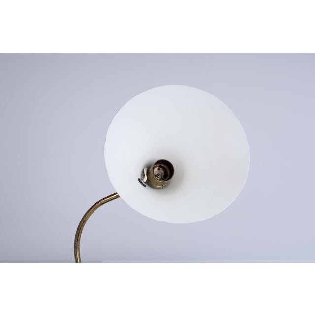 Brass and Beige Crowfoot Table Lamp attributed to Cosack Leuchten, 1950s For Sale - Image 12 of 18