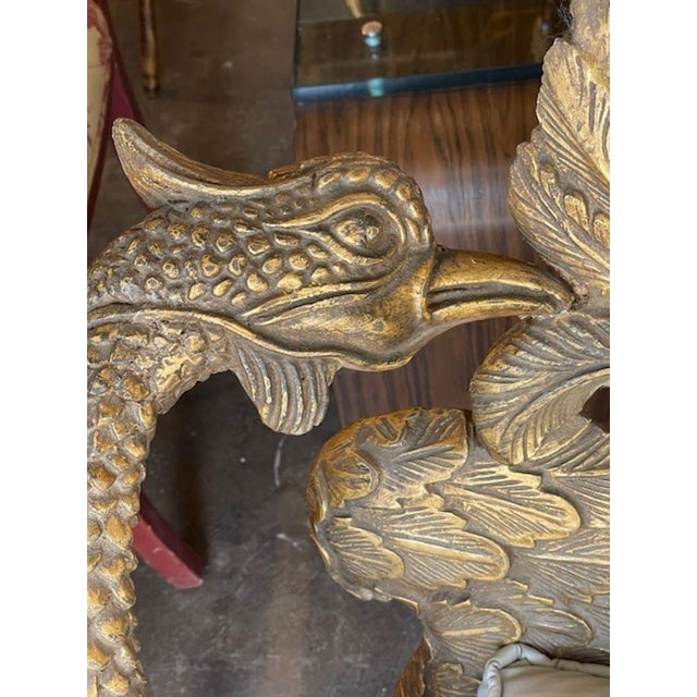 Traditional Vintage Italian Carved and Giltwood Grotto Chair For Sale - Image 3 of 9
