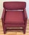 Vintage MCM Burgundy Parsons Style Arm Chair For Sale - Image 4 of 11