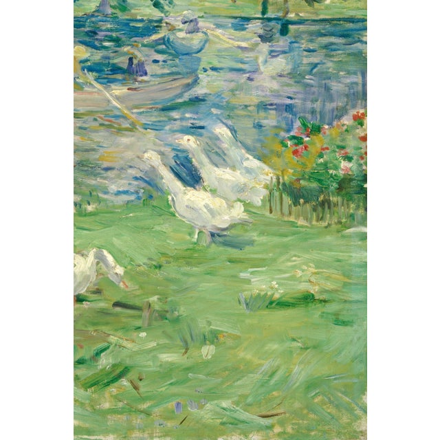 Green 1889 Vintage French Impressionist Landscape Art Print by Berthe Morisot - 16" X 20" For Sale - Image 8 of 9