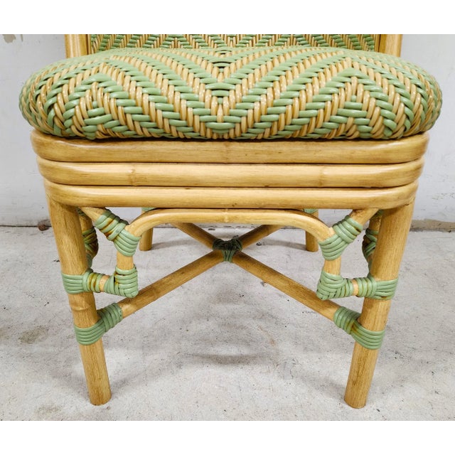 Outdoor Dining Chairs Aluminum Rattan by Lane - Set of 4 For Sale - Image 9 of 12