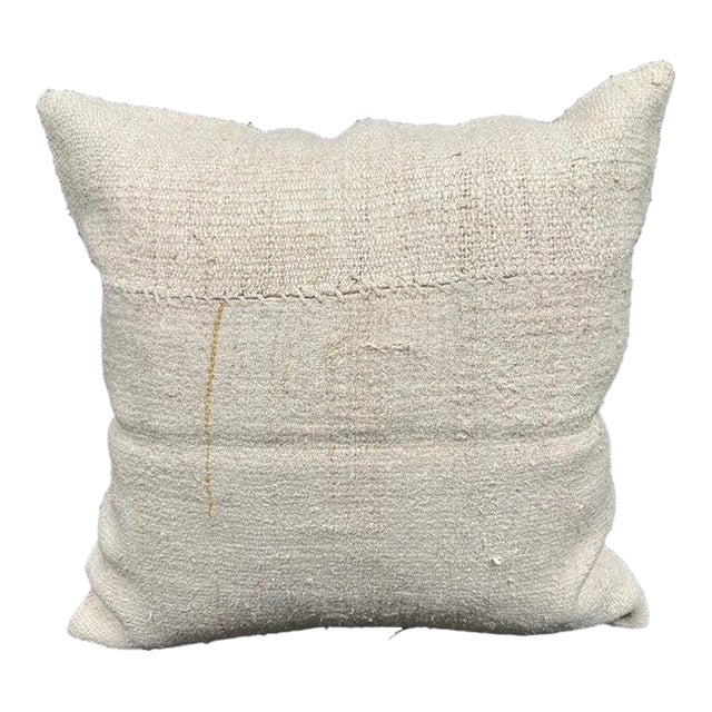 Turkish Hemp Pillow Cushion Natural Beige Pillow Cushion Cover 24x24 For Sale