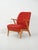 Scandinavian Armchair in Red Wool Upholstery, 1950s For Sale - Image 10 of 10