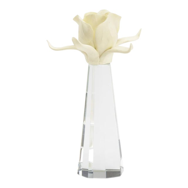 Small Rose On Stand - Cream For Sale