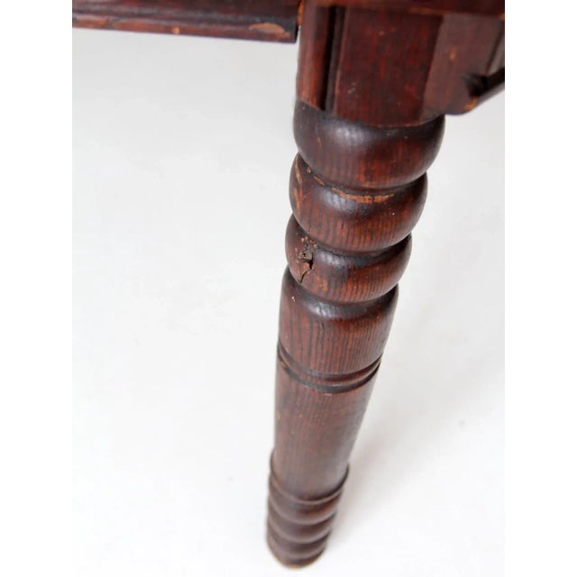 Vintage Wood Harvest Table For Sale - Image 6 of 12