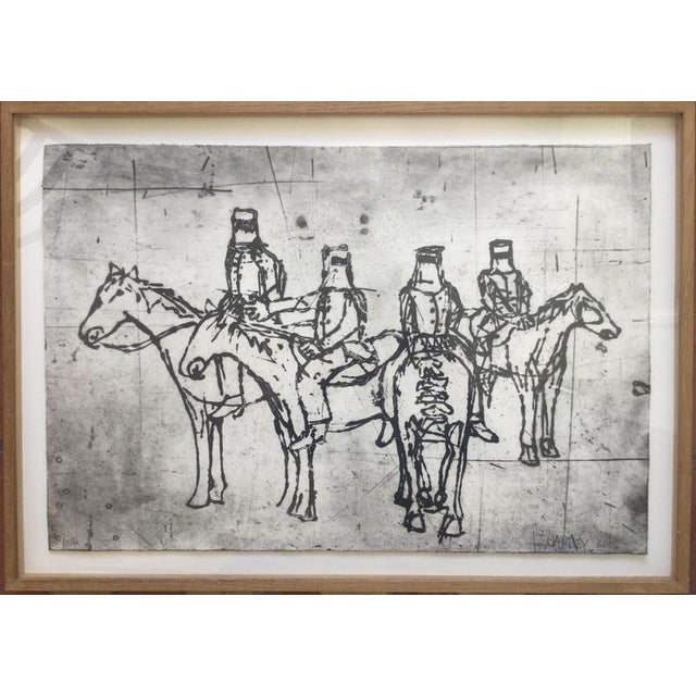 Todd Narbey, Ted Kelly, the horsemen, 2003, Drypoint and Carborundum For Sale - Image 6 of 7
