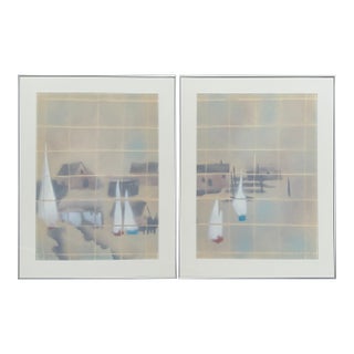 "Inlet Harbour 1 & 2" Limited Edition by Mel Stauffer For Sale
