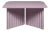 RS Barcelona Plec Medium Rectangular Steel, Violet For Sale