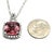 Diamond Rubellite Tourmaline Necklace 5.47 TCW 18k Gold Certified For Sale - Image 14 of 18