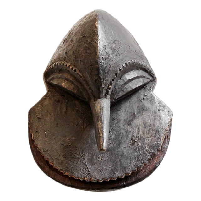 Vintage Congo Hemba Tribal Mask / Sculptural Wall Object For Sale