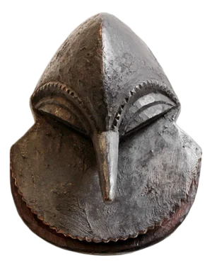 Vintage Congo Hemba Tribal Mask / Sculptural Wall Object