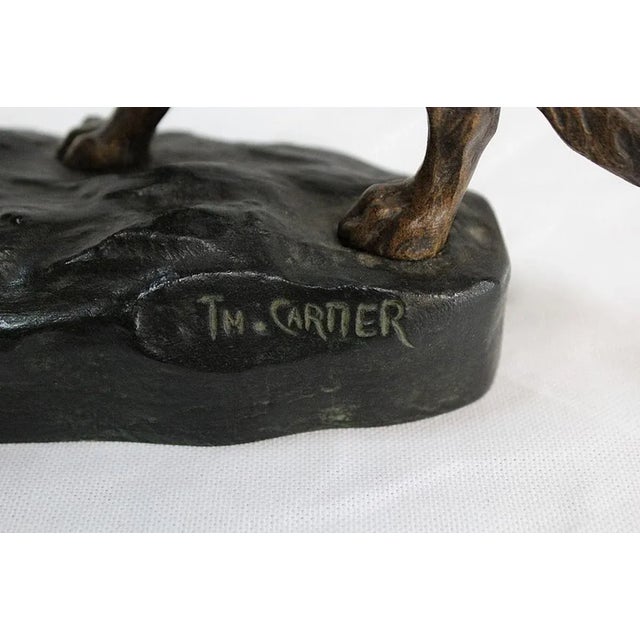 T.F. Cartier, German Shepherd Dog, Early 20th-Century, Bronze For Sale - Image 11 of 18