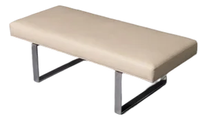 Leather and Chrome Bench by Kravet Furniture