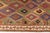 Khaki 1960s Central Diamond Medallion Grid With Serrated Borders Kilim For Sale - Image 8 of 10