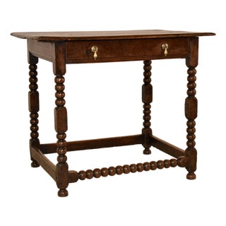 Period Charles I Oak Side Table From England For Sale