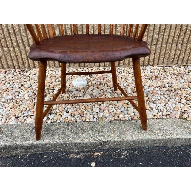 Farmhouse American Pine and Cherry Armchair. 19th Century For Sale - Image 3 of 12