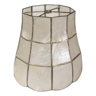 Vintage Capiz Shade Lamp Shade For Sale