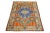 1960s 1960s Orange & Blue Vintage Turkish Rug 3'6" X 4'10" For Sale - Image 5 of 6