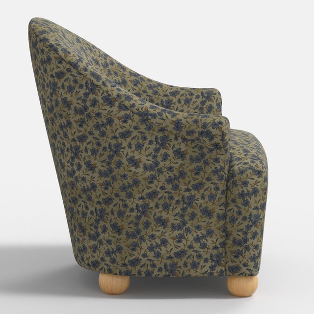 Not Yet Made - Made To Order Stoffer Home x Cloth & Company Marie Bun Foot Chair in Dogwood Floral Sage For Sale - Image 5 of 9