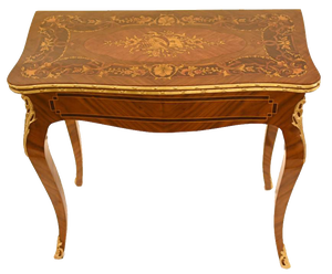 French Games Table Marquetry Inlay Chess Board