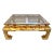 Vintage Tony Duquette Style Newly Painted Red Distressed Gilded Wood Chow Leg Ming Style Coffee Table For Sale