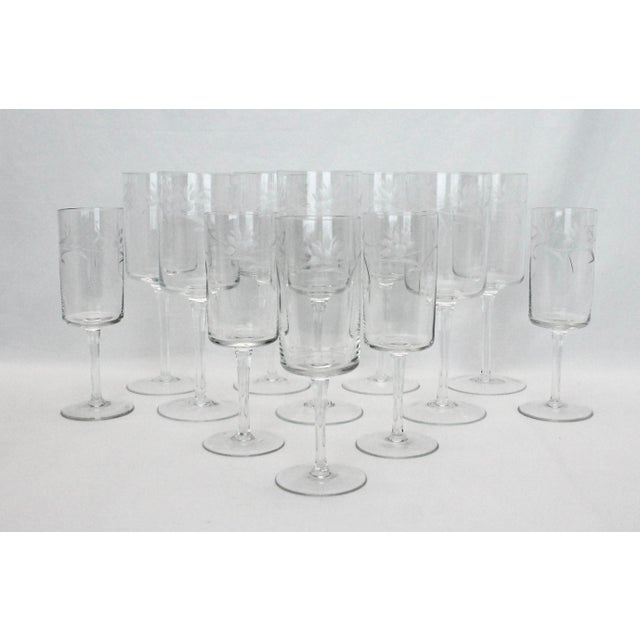 Drink & Barware Logo Black Stemmed Champagne Flutes Glasses
